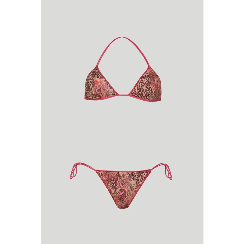 EFFEK F**K Bikini Maculato Paisley con Top a Triangolo