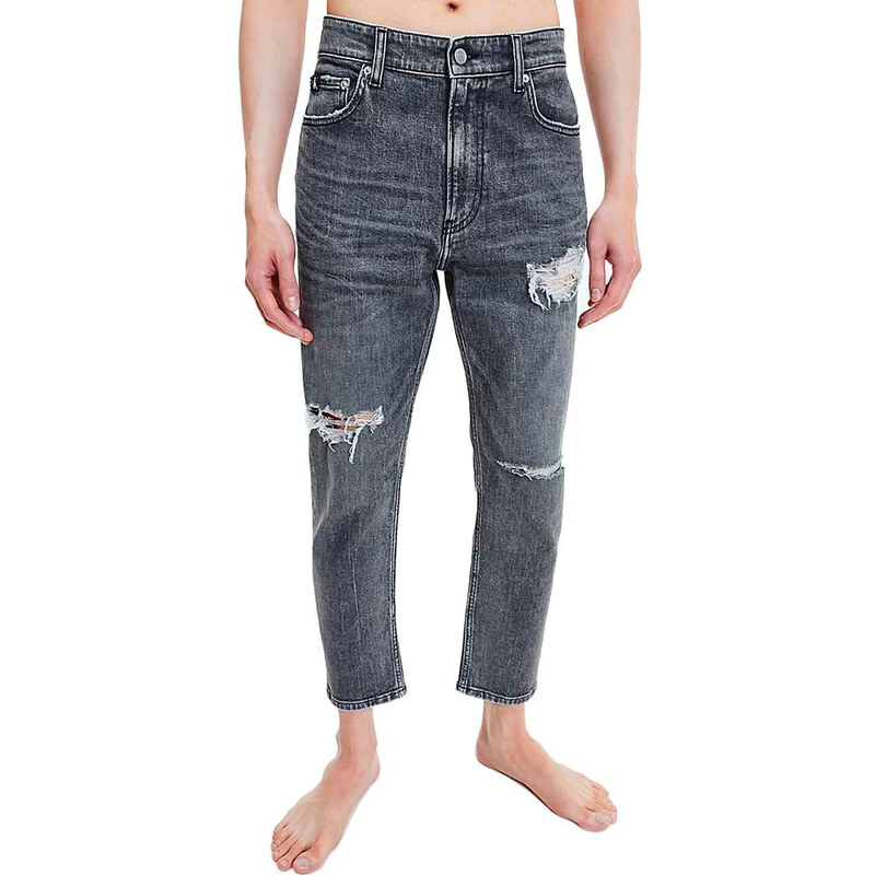 Calvin Klein Jeans Dad grigio con abrasioni