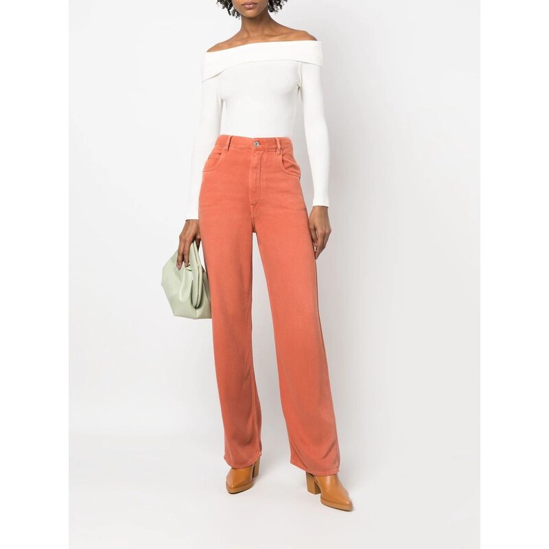 MARANT ÉTOILE Jeans dritti a vita alta - Arancione GU7825
