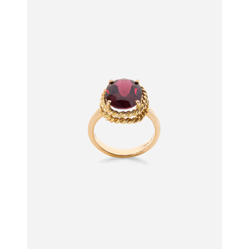 Dolce & Gabbana Anello a Fascia Con Logo Inciso | Oro | IT