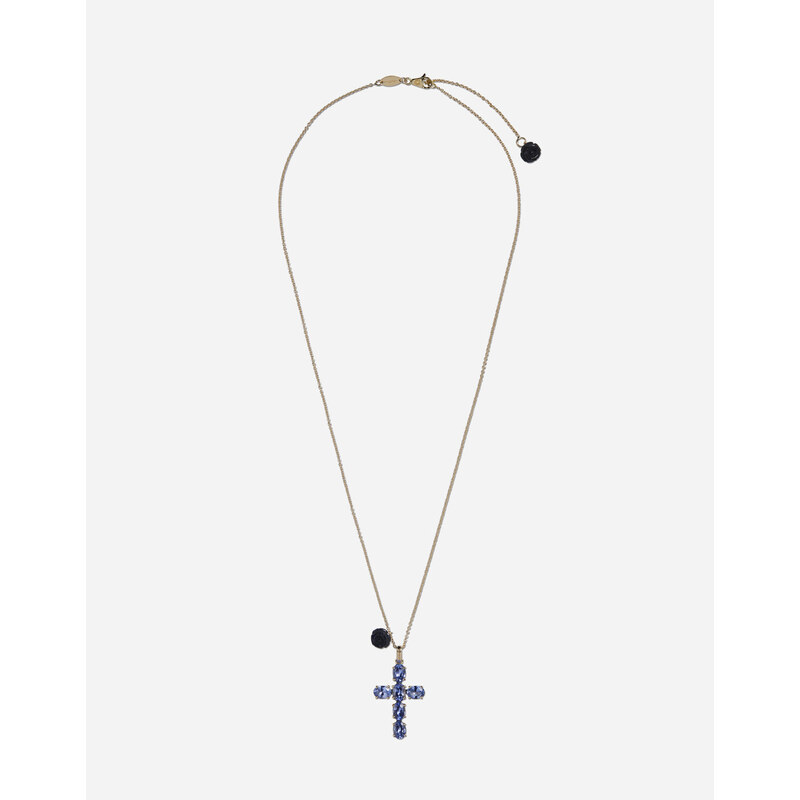 Pendente a forma di croce con maglia cubana moissanite a taglio rotondo