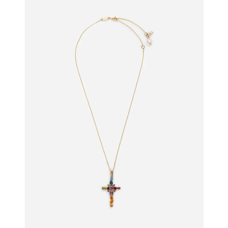 LILIE&WHITE Collana Con Pendente A Croce In Zirconi E Placcatura Oro | Catena Regolabile, Ipoallergenica, Per Donna