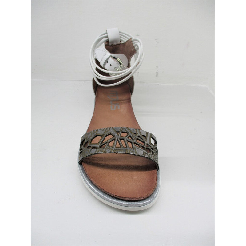 Sandalo pelle donna MJUS 740081 bianco/argento