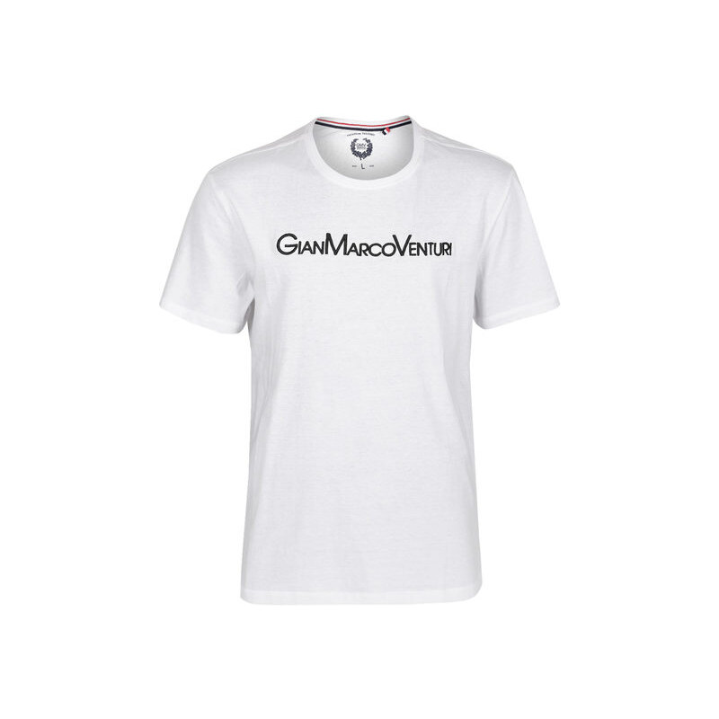 Gian Marco Venturi T-shirt Manica Corta Uomo Con Scrita Bianco Taglia Xl