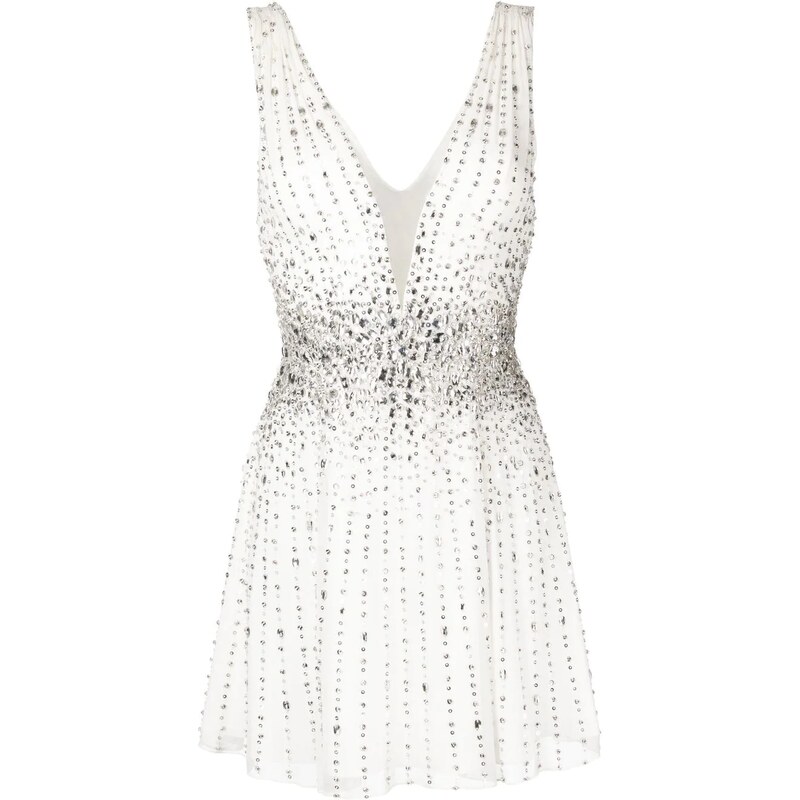Abito Corto A-Line Donna Divas World - Bianco Morbido Senza Maniche - Taglie 6-24