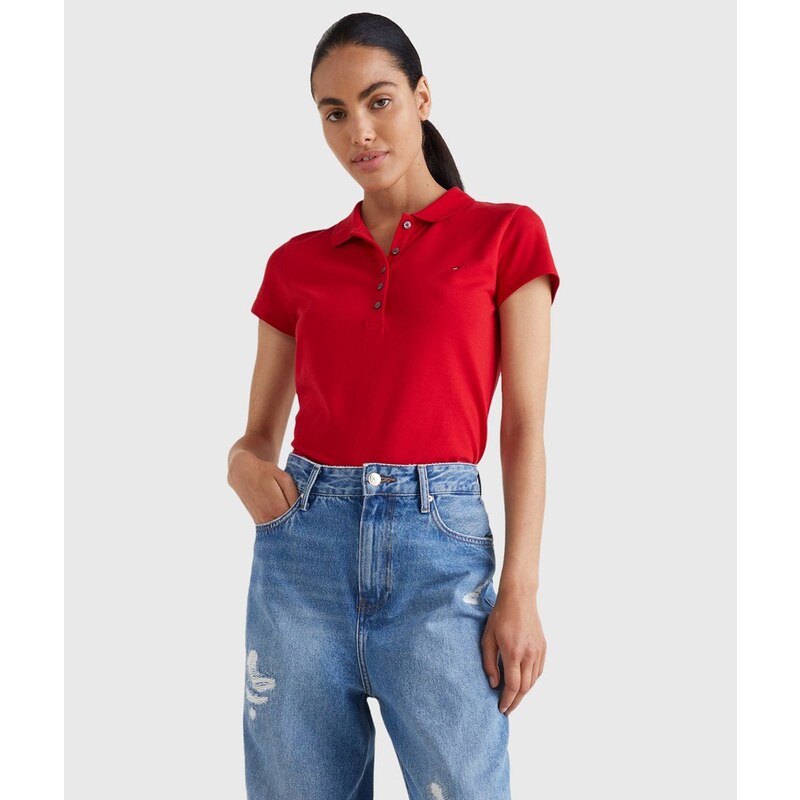 Tommy Hilfiger Polo Heritage Slim Fit Apple Red Donna