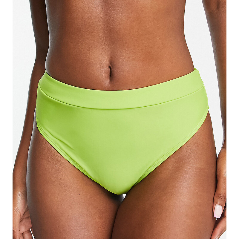 Missguided - Mix and Match - Slip bikini a vita alta verdi-Verde