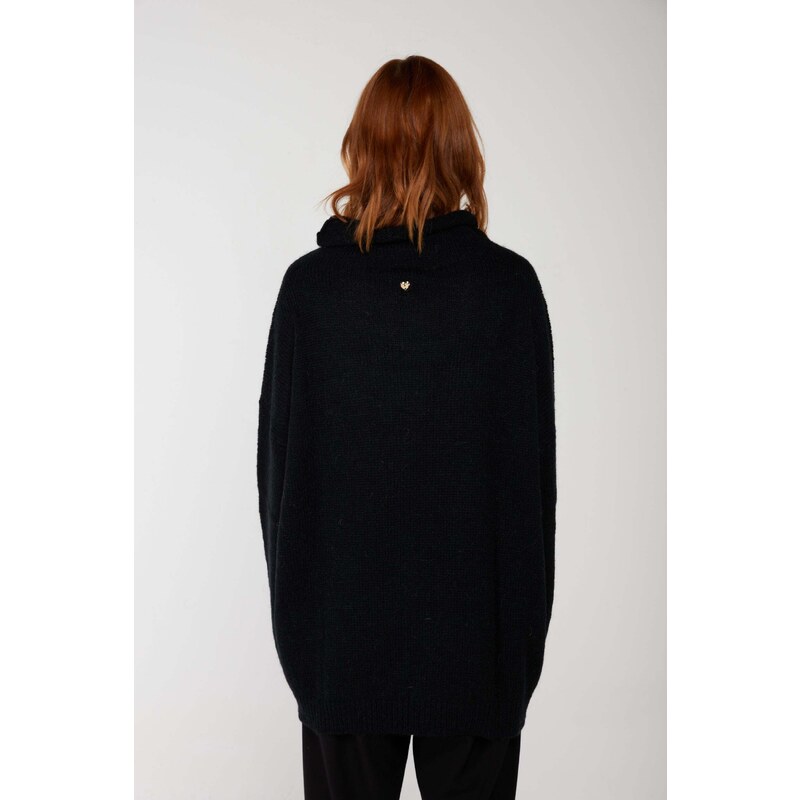 TWINSET Maxi Maglia in Misto Mohair Bicolore - XS