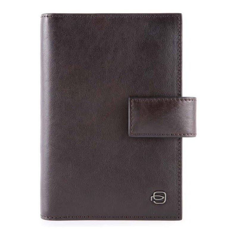 Portacarte Compact B3 Piquadro Testa Di Moro - Design Elegante Con Cursore Per Carte, Dimensioni 7 X 10,5 X 2 Cm