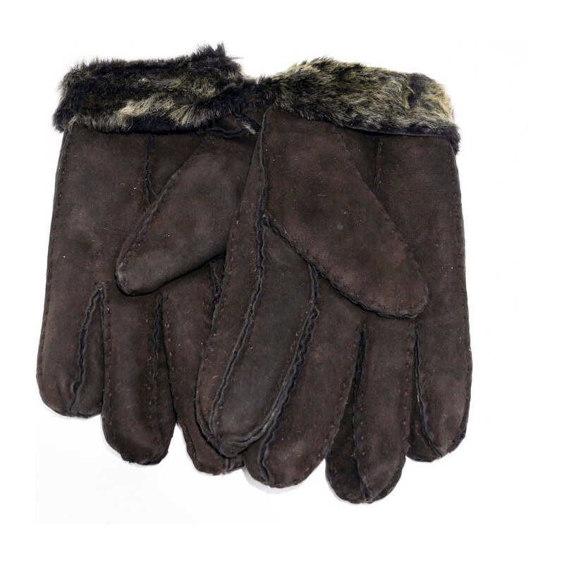 Leather Trend Gloves - Guanti Donna Testa di Moro in vero montone Shearling