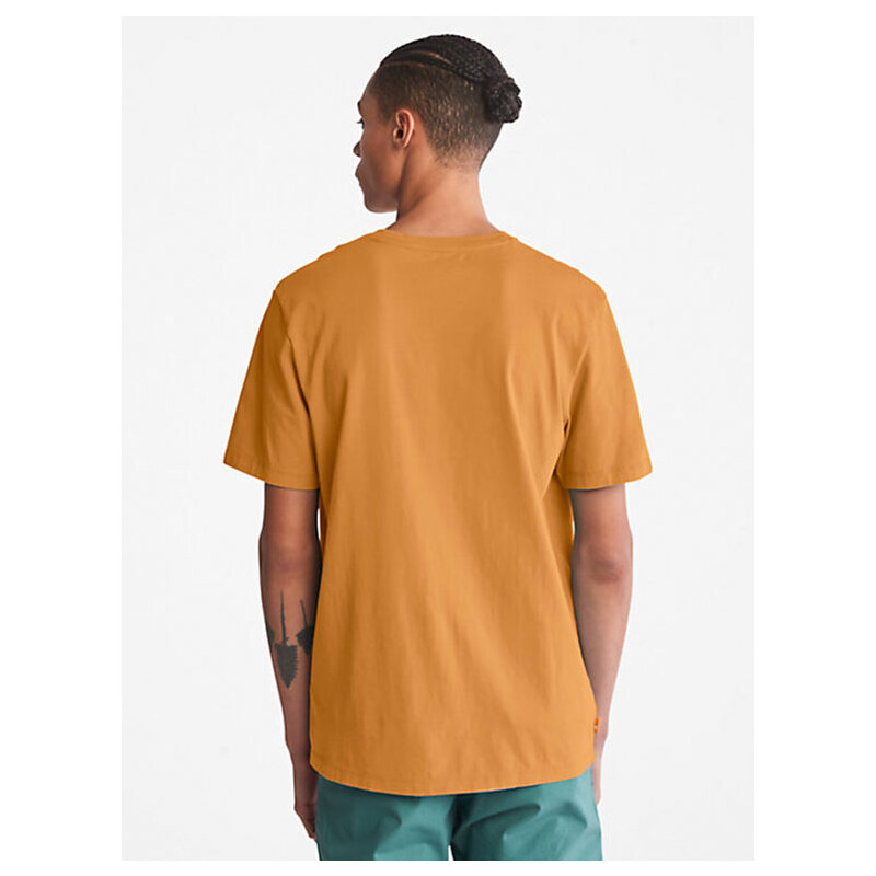 Timberland T-shirt Manica Corta Uomo In Cotone Biologico Marrone Taglia L