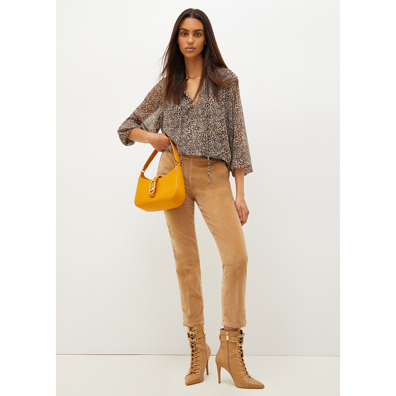 Liu Jo Pantaloni cropped in velluto - deserto - 24