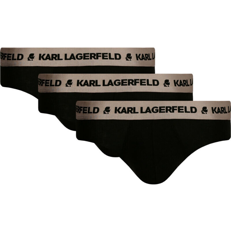 Slips Homme Karl Lagerfeld - Lot De 3 - Coton Bio - Logo Signature