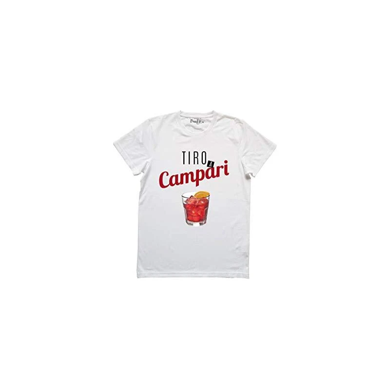 T-Shirt Uomo Con Scritta Divertente Parodia Campari, Tumblr, 100% Cotone, Taglia XL