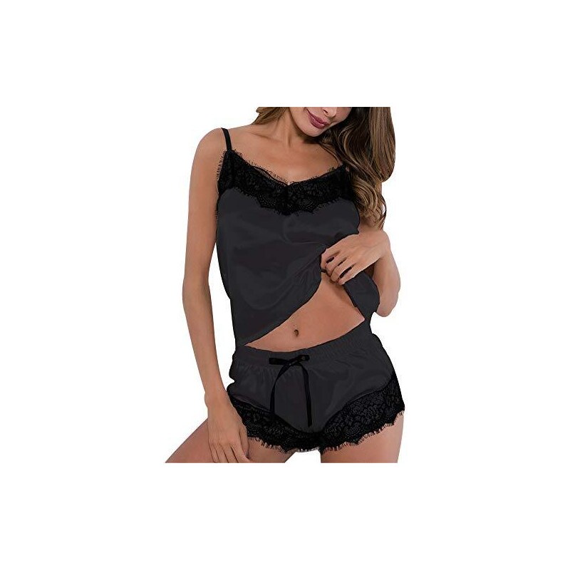 Ekouaer Corpetti E Canottiere Da Donna In Raso Spalline Sottili Regolabili Senza Maniche Cami Camisole Scollo A V Tank Shirt Basic S