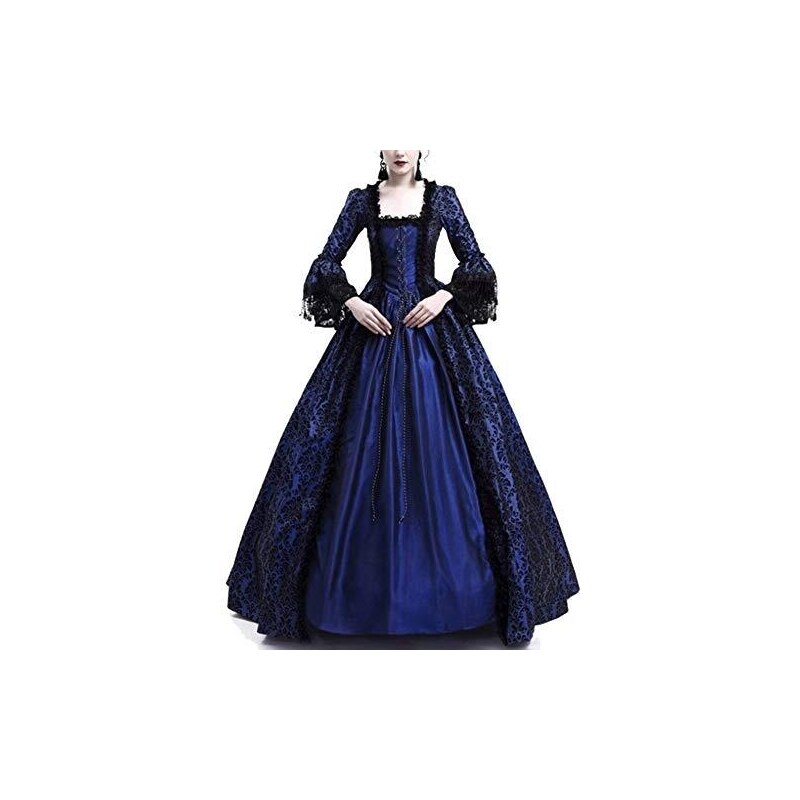 Keerlonno Abito Gotico Rinascimentale Donna, Vestito Gotico Abito A