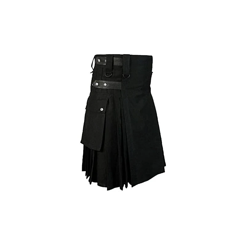 Kilt Scozzese Uomo Vintage - Cotone/Poliestere, Vita Alta Con Fibbie - Foto 11