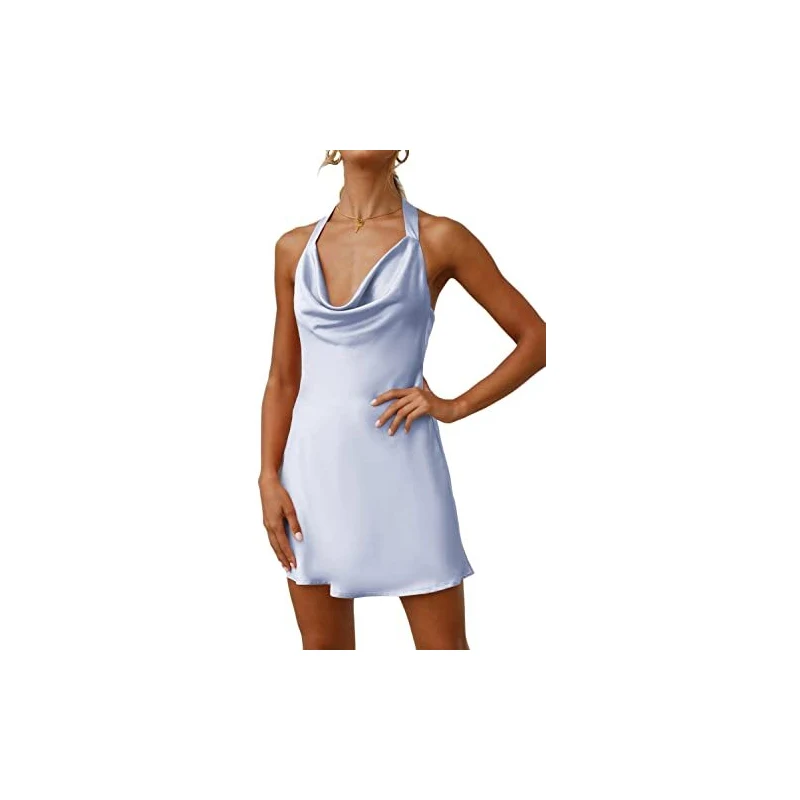 Abito Corto Estivo Donna Bohémien Floreale Con Tasche, Vestito Casual Sciolto Con Vita Elastica, Prendisole Da Cocktail