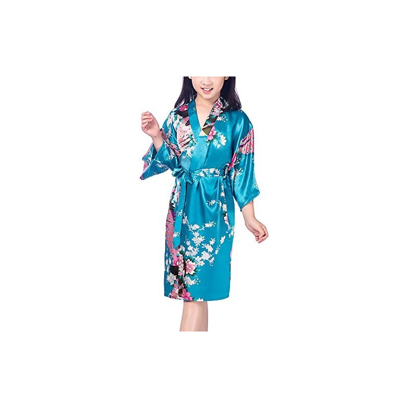 Accappatoio da uomo in raso con stampa oro Kimono Accappatoio da uomo in raso con stampa oro Kimono