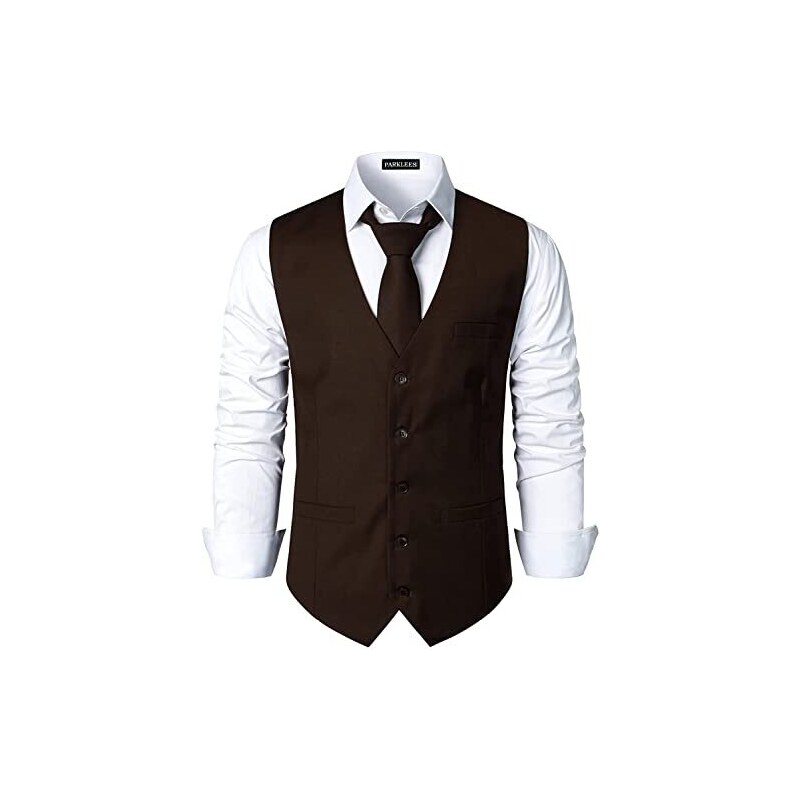 Saeohnssty Gilet Da Smoking Slim Da Uomo, Gilet Formale, Cravatta A Righe Abito Da Sposa 124980593