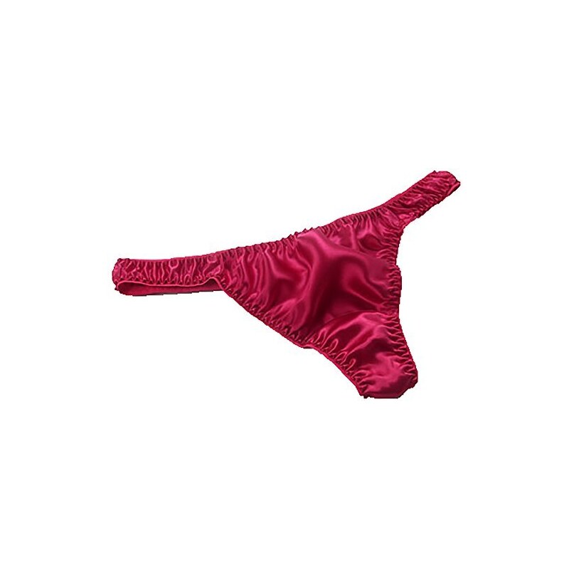 LSHARON SILK Lsharon - Perizoma da donna, in 100% seta di gelso Rosso Small  - Stileo.it