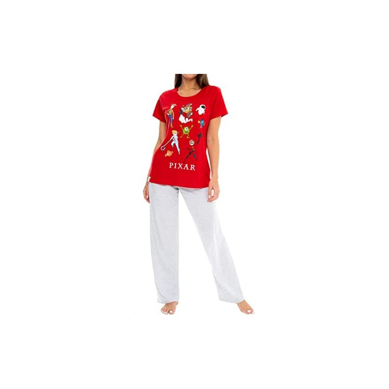 PrinStory Pigiama Donna Lungo Girocollo Manica Lunga Pigiama Pigiama Top E Pantaloni Pigiama Con Tasche, S