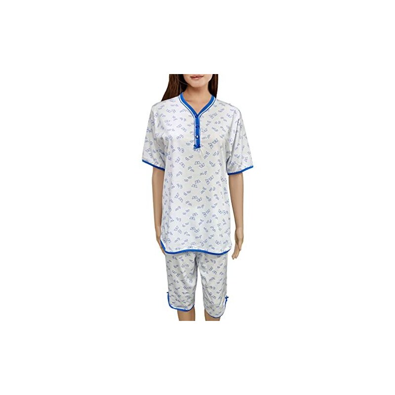 Pigiama Corto Donna Estate - Top E Pantaloni In Cotone - Comodo E Morbido