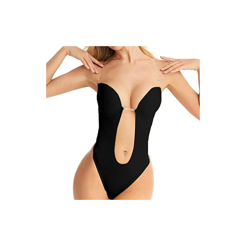 Body Donna Slim Fit Con Scollo A V - Tuta Sexy In Poliestere E Spandex - Foto 7