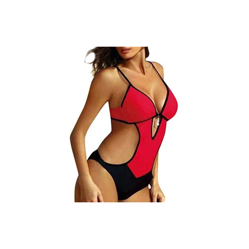 Feba Bikini Modellante A Balconcino Con Ferretto, Taglie Forti, Coppe Imbottite, SPF 50+, Nero/Bordeaux