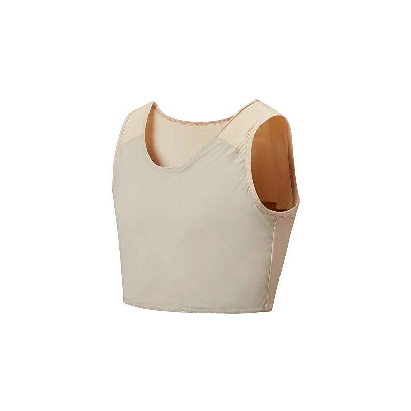 Idtswch Borstbinder voor Transgender Borstbinder FTM Binder Borst Compressie-BH (Wit 167, S