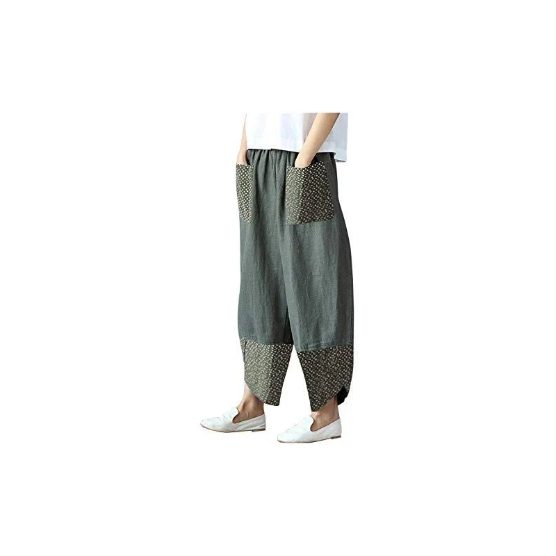 Pantaloni Harem Unisex CLANMILUMS - Stile Boho Hippie Comodi