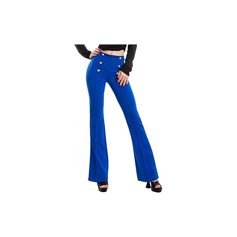 Toocool Pantalon à Pattes D'Éléphant Élastique Pour Femme - Coupe Ajustée Cloche Sexy Et Tendance