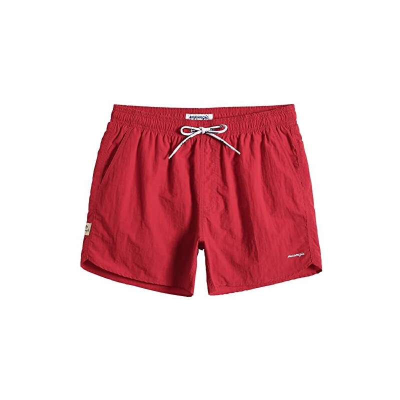 Pantaloncini Da Bagno Uomo MaaMgic A Asciugatura Rapida In Nylon – Bordeaux, Taglia XL, Con Tasche