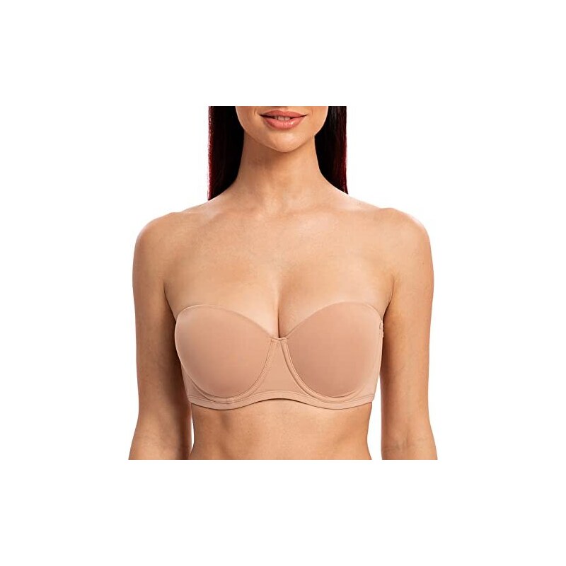 Selene, Reggiseno Donna a Fascia, con Coppe Pre-Formate, Ferretto e Trasparenze, Spalline Inseribili, Collezione Esmeralda, Colore Nero, Taglia 2C