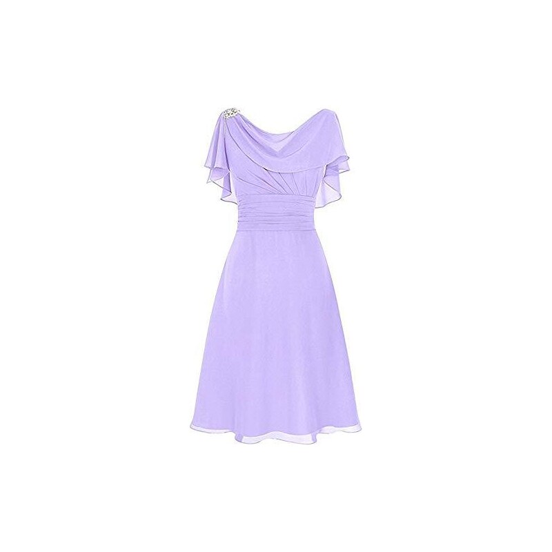 Vestito Viola di chiffon con scollatura e schiena profonda Made in Italy