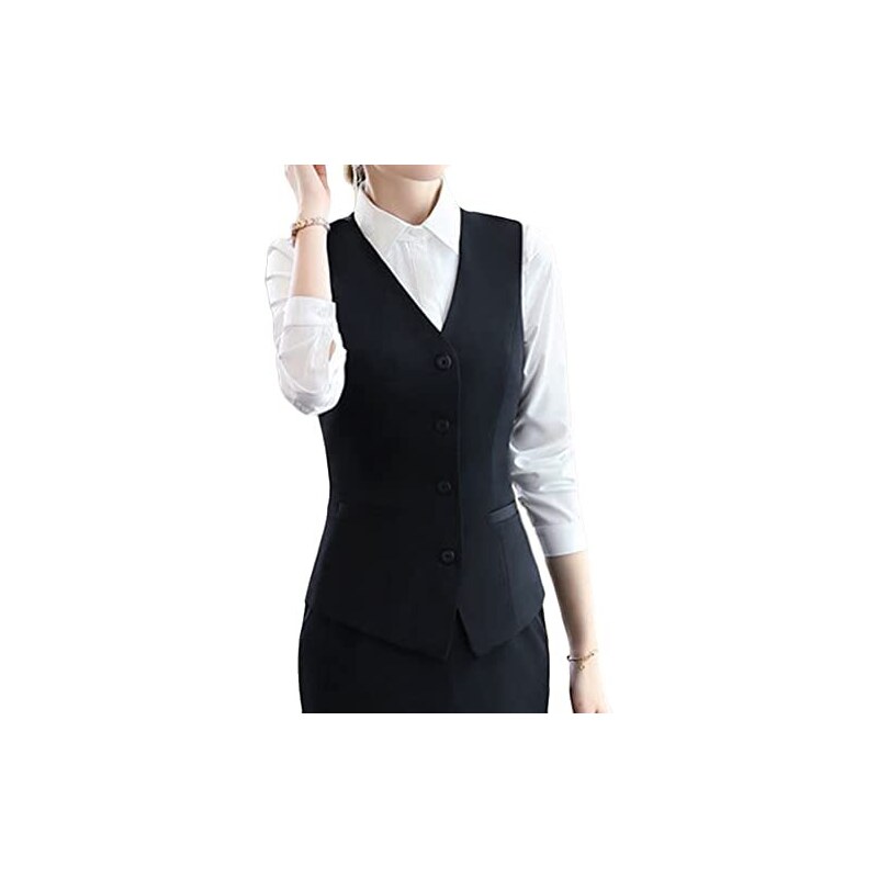 Floerns Gilet da donna senza maniche in denim con orlo