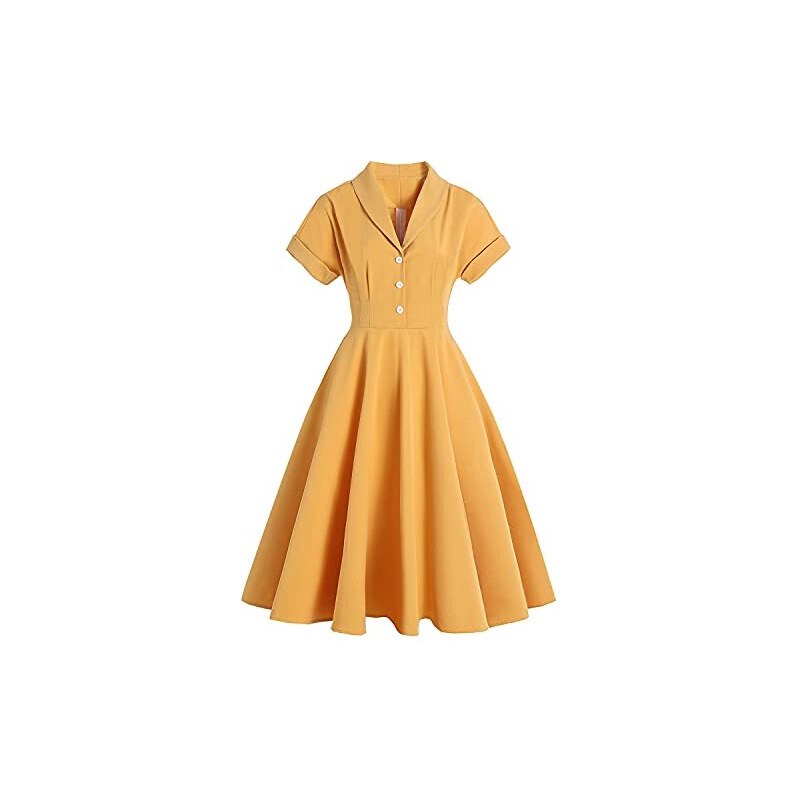 OBEEII Audrey Vestito Vintage Anni '50 Per Bambina – Abito A Pois, Ciliegie O Fiori, Gonna Svasata, Senza Maniche, Per Compleanni, Matrimoni E Feste, Taglie 4-12 Anni