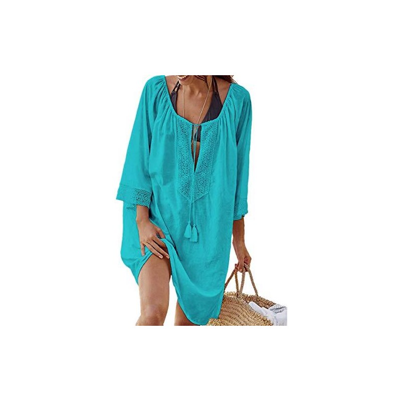 Fannyfuny Vestito Da Mare Abito da Spiaggia Elegante Parei Donna Mare