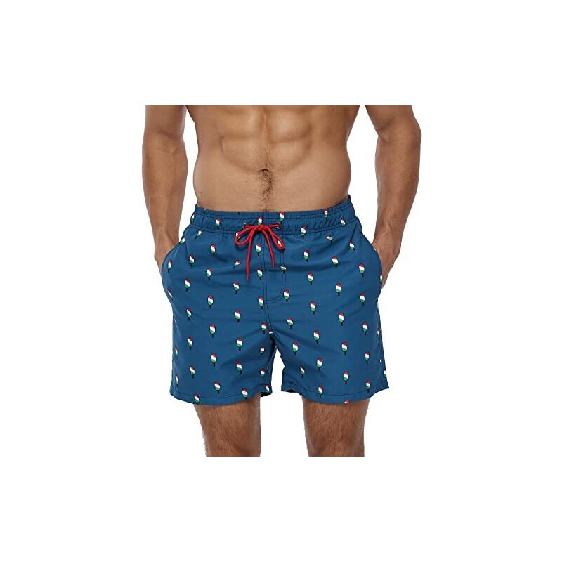 MaaMgic Pantaloncini Da Bagno Uomo Con Ananas Stampato Asciugatura Rapida E Fodera In Mesh Per Spiaggia Piscina E Vacanze Al Mare Tigre Sulla Spiaggia S 104982102