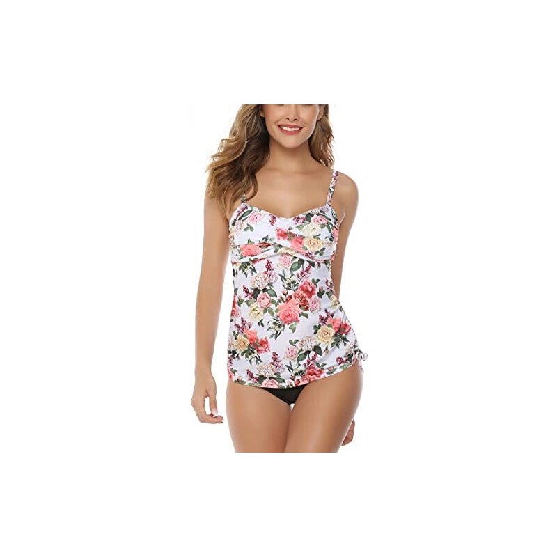 Costume Da Bagno Donna 2 Pezzi Tankini - Spallacci Regolabili, Top A Fascia, Comodo E Morbido - Foto 7