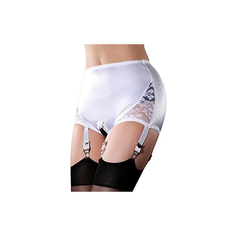 Set Reggicalze Sexy Con Collant - Lingerie In Pizzo, Vita Alta, 4 Clip Regolabili - Foto 6