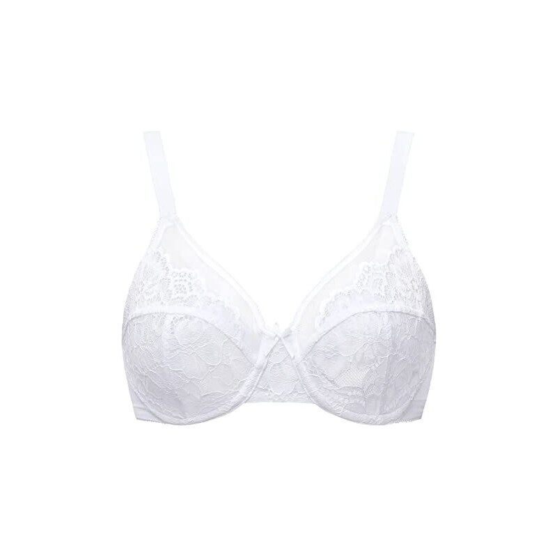 MELENECA Vrouwen Plus Size Minimizer BH's Volledige Dekking Kant Ongevoerde Onderdraad BH, Zwart, 95C