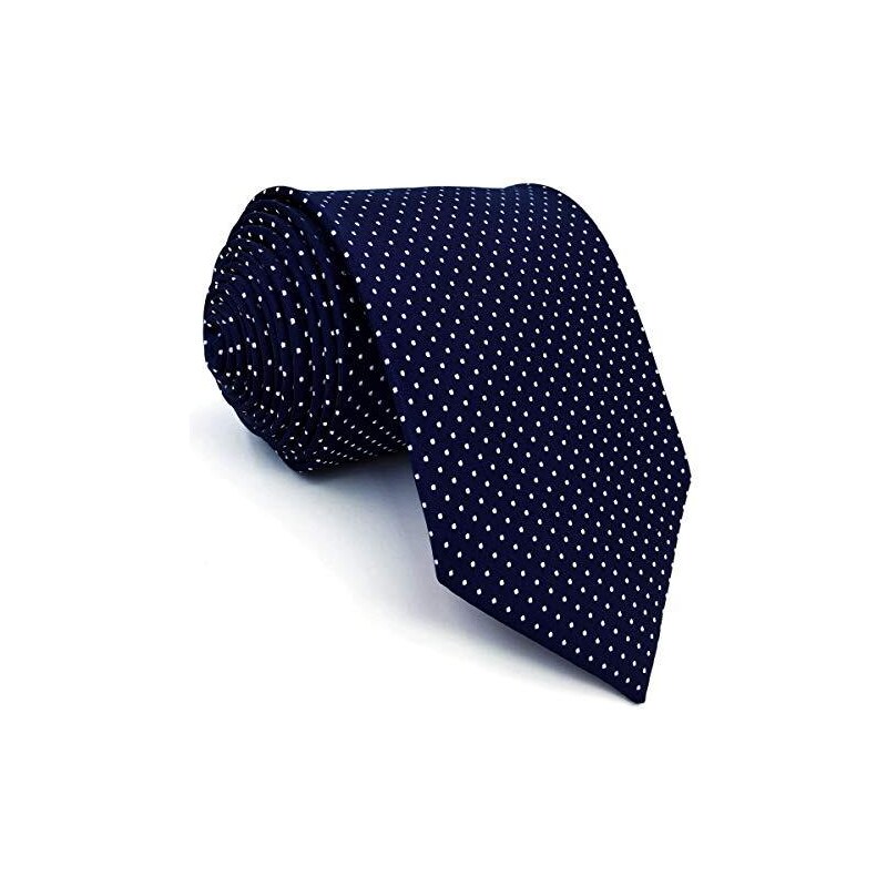 S&W Herren Krawatte Blau - Extra Lang 160cm Business Anzug Krawatte