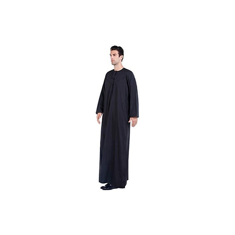 Mxssi Uomo Musulmano Kaftan Dubai Festa Robe Jalabiya Manica Corta V