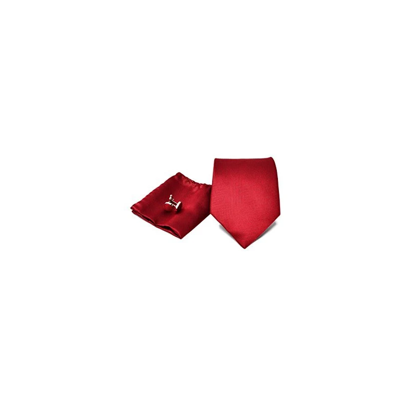 Cravatta rosso e oro in seta da 6 cm con motivo a righe | Disponibile