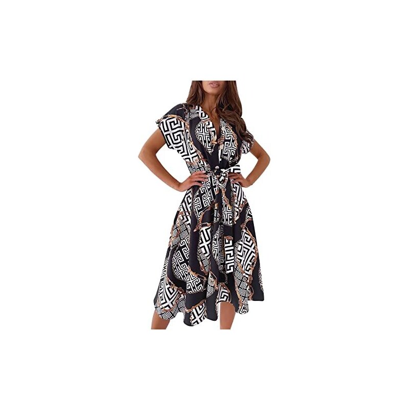 Guru-Shop, Plus Size Mini Abito, Ampio Abito Estivo, Abito All`Uncinetto, Abito Da Spiaggia - Foto 9