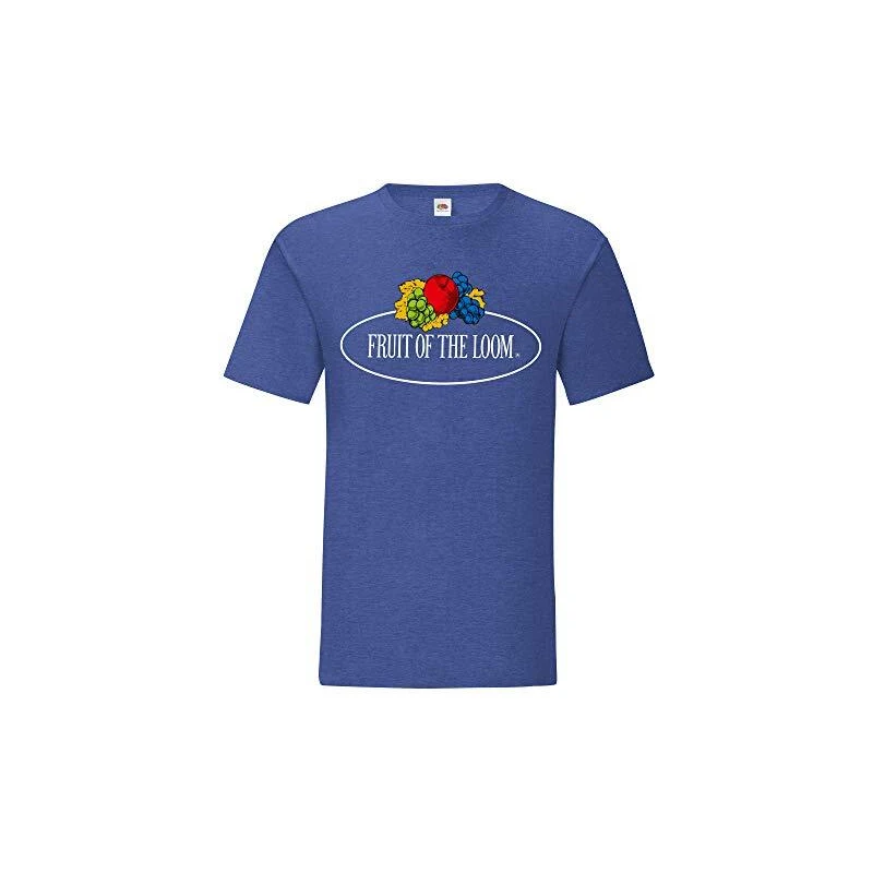 Maglietta Iconic 150 Logo Vintage Fruit Of The Loom - Maglietta Iconica 150 Con Logo Vintage Sul Petto, Deep Navy – Logo Vintage Grande, S Pocket T-Shirt