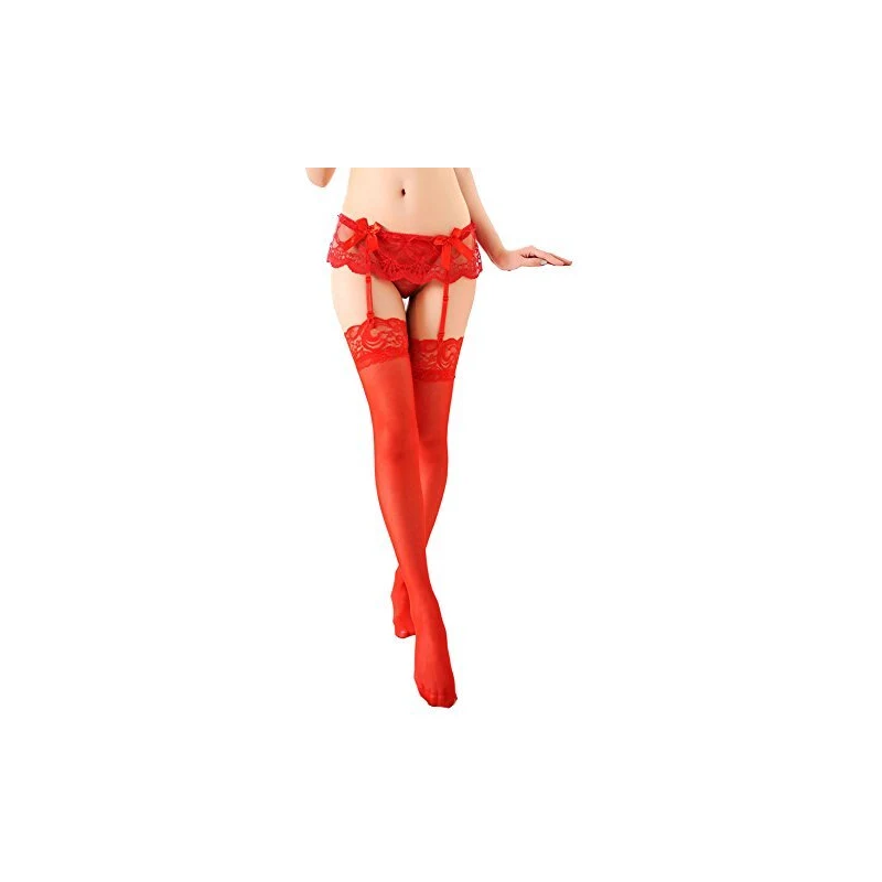 2 Reggicalze Rosse In Pizzo Regolabile - Elastici Per Gambe, A Forma Di Cuore, Per Feste, Costumi E Matrimoni - 4