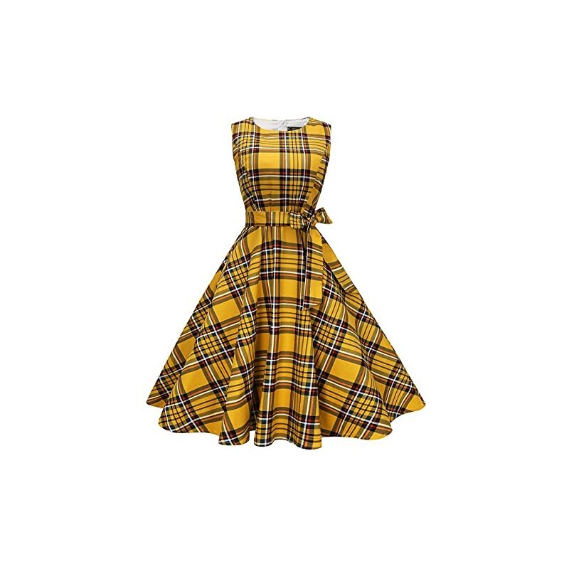 Mini Abito Tunica Donna A Quadri Con Tasche Zip - Futuro Fashion Taglia Unica 8-12 UK