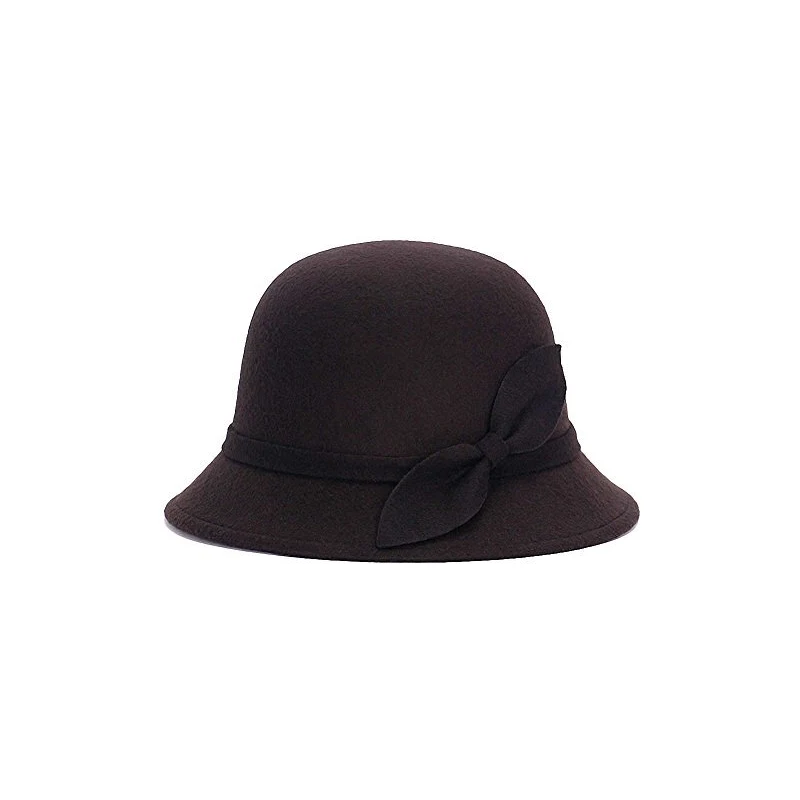 Cappello Panama A Bombetta - In Lana, Tesa Arrotolabile, Unisex, Taglia Unica, Colore Vino